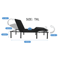 PORKISS Adjustable Bed Base, Steel Electric Bed with Adjustable
