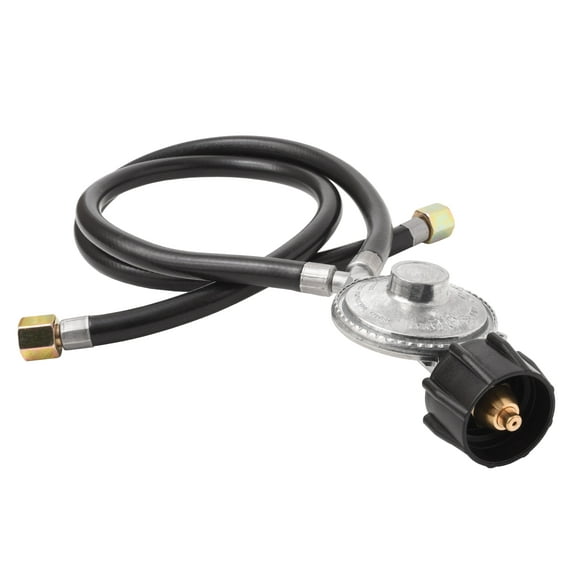 Flame King 2-FT Y-Splitter Propane Regulator Double Hose Outlet Fits QCC/Type1 Connections