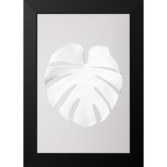 Artographie Studio 11x14 Black Modern Framed Museum Art Print Titled - Monstera White 03