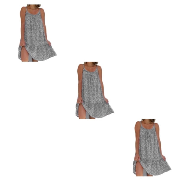 Vestido Maxi Minnieouse bohemio gris L
