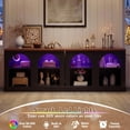 thumbnail image 4 of Homieasy 47" Arched LED Entryway Table - Farmhouse Console Table with Adjustable Shelves, Sofa Table,Arch TV Stand for Entrance, Hallway, Living Room (Black and Rustic), 4 of 8