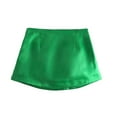 thumbnail image 2 of EIMELI Femmes Taille Haute Bodycon Mini Jupe Solide Sexy Court Satin Crayon Jupe Parti Club, 2 of 3