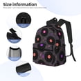 thumbnail image 3 of Honeii Vinyl Records Musical Notes Print School Backpack,Casual Lightweight Travel Rucksack Daypack,Backpacks for College High, 3 of 6