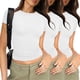 thumbnail image 2 of Camiseta básica de manga corta ajustada para mujer: camiseta de poliéster ajustada, top informal de verano, tallas S-XXL, estampado floral, apta para múltiples ocasiones, 2 of 6