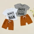 thumbnail image 2 of Baby Boy Summer Outfits MAMA'S LITTLE MAN Print Short Sleeve T-shirt Tops Shorts Set 3 6 9 12 18 Months Boy Clothes, 2 of 8