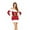 Red, variant on Rohuuque Women's Sequin Christmas Dress Sparkly Red Fleece Trim Dress Holiday Party Outfit with Themed Accessories Festive Events Red