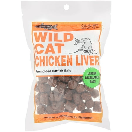UPC: 0022743122344 | Catfish Charlie Wild Cat Chicken Liver Premolded Catfish Bait  12 oz