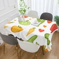 thumbnail image 2 of Yayeee Tablecloths 60" x 60" Rectangle Wrinkle Resistant Party Table Cover, White Vegetables Pattern, 2 of 8