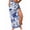 Blue Floral, variant on Women Sheer Sarong High Slit Swimsuit Coverups Floral Print Chiffon Wraps Beach Cover Up Leopard Lily Pattern One Size