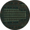thumbnail image 1 of Ahgly Company Indoor Round Persian Turquoise Blue Traditional Area Rugs, 3' Round, 1 of 4