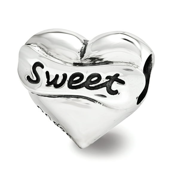 Sterling Silver Reflections Crystals Sweet 16 Heart Bead