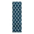 thumbnail image 3 of Unique Loom Trellis Shag Collection Area Rug - Ruby (2' x 7' Runner Navy Blue/Ivory), 3 of 11
