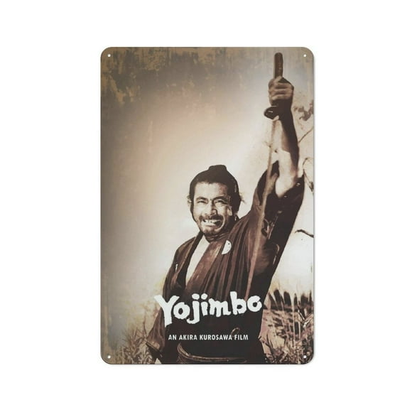 Yojimbo Hanging Picture Tin Hanging Picture Wall Poster Metal Painting Creativity Poster Home Decor Painting Anime Goods Gift 30x20cm