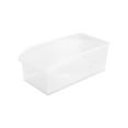 thumbnail image 2 of JingChun 1Pc Large Refrigerator Organizer Bins, Wide Freezer Shelf Containers, Kitchen Pantry Cabinets Food Organization Baskets, Clear Plastic Fridge Storage Bin, 2 of 8