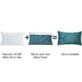 thumbnail image 5 of Home Soft Things Textured Velvet Pillow Covers (Set of 2), - Deep Teal - 14" x 26", 5 of 5