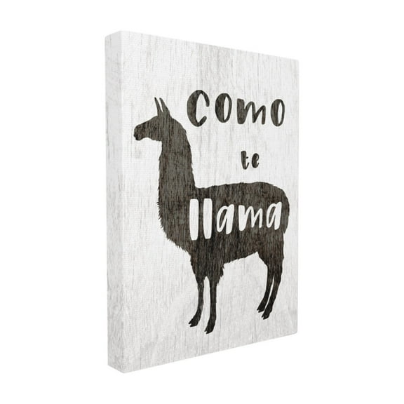 The Stupell Home Decor Collection Como te Llama Funny Spanish Typography Stretched Canvas Wall Art, 16 x 1.5 x 20