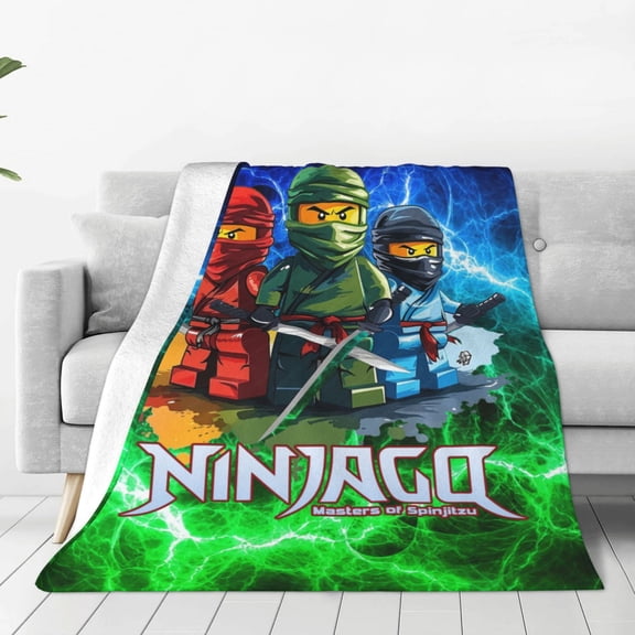 Ninjago Throw Blanket Couch Bed Sofa Soft Lightweight Warm Cozy Flannel Fleece Bed Blanket For Kids Adults Gift Multiple Sizes Available 40"X30"