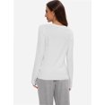 thumbnail image 2 of Women's Long Sleeve Button-Down Cardigan - Classic Crew Neck Knit Sweater, 2 of 6