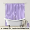 thumbnail image 2 of 72x84 Inch Elegant Purple Shower Curtains Minimalism White Stripe Textured Bathtub Curtain Rustic Vibrant Color Extra Long Shower Curtain for Bathroom Decor Waterproof with Hooks, 2 of 5