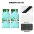 thumbnail image 4 of Naloa Tropical Pineapple Car Foot Mat Set of 4 Pieces - Universal Floor Liner Neoprene Full Set Floor Mats for Cars Trucks SUV, 4 of 7