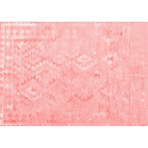 Ahgly Company Indoor Rectangle Solid Red Modern Area Rugs, 7' x 9'