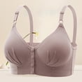thumbnail image 2 of Front Closure Comfort Bra - Wireless Full Coverage Bralette for Older Women, Easy Hook Nursing Bra | Hontri | Womens Front Closure Bra Comfortable Underwear No Rims Convenient (Coffee | 42), 2 of 9