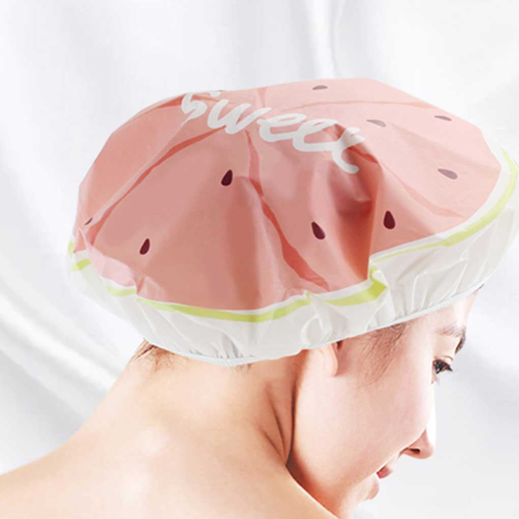 Hair Hats Women Hat Home Plastic Random Waterproof Bathing Shower Cap Cartoon 