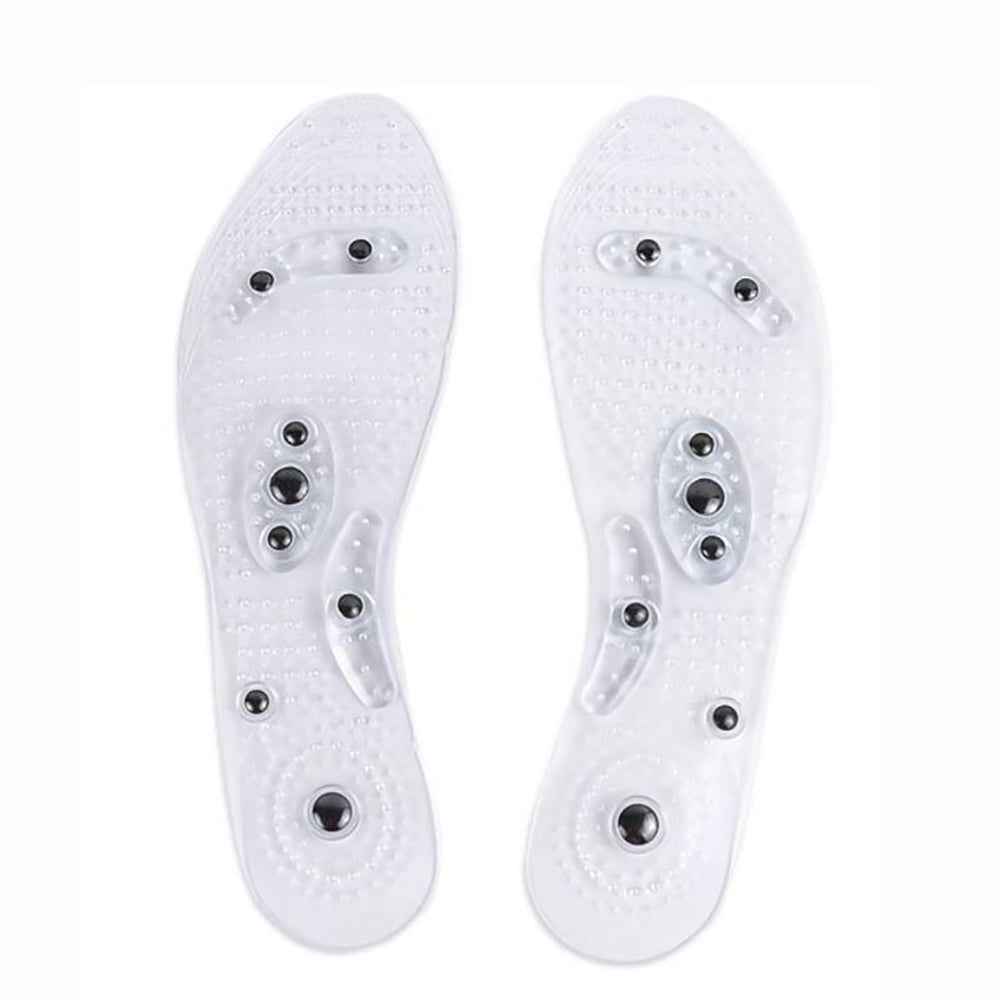 1pair Silicone Magnetic Foot Therapy Massage Anti-Fatigue Health Shoes Insoles 