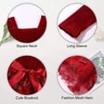 thumbnail image 7 of Ardorlove Kids Girls Long Sleeve Velvet Tulle Dress Square Neck Tutu Princess Dress for Wedding Birthday Commemorative Day Party, 7 of 7