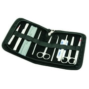 9 Pcs Dissection Kit Set - Introductory Level - Stainless Steel - Leather Storage Case - Eisco Labs