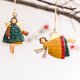 thumbnail image 3 of Adorno de Navidad de 7cm, colgante de Metal de Ángel y Papá Noel para árbol de Navidad, escaparate de ventana para el hogar, decoración de chimenea, 3 of 4