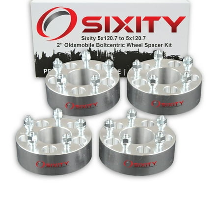 Sixity Auto 4 pc 2" 5x120.7 Wheel Spacers compatible with Oldsmobile Cutlass Supreme M12x1.5mm 1.25in Studs Lugs