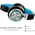 thumbnail image 2 of Headphones,BEINSOUND HW50C Stereo Folding Headsets Strong Low Bass Headphones with Microphone for iPhone, All Android Smartphones, PC, Laptop, Mp3 mp4, Tablet Macbook Earphones (Black&Blue), 2 of 6