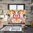 thumbnail image 4 of Yayeee Kitchen Curtains Tier Pair Light Filtering 27"x36" Rod Pocket Short Cafe Window Panel, Art Geometric, 4 of 7
