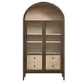 thumbnail image 6 of Storage Display Cabinet , Oak Brown, Glass, Wood, Living Dining Room Kitchen Cafe Bistro Hospitality Restaurant, Modern Contemporary, HB37747, 6 of 11