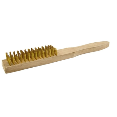 

Unique Bargains Car Construction Wood Handheld Brass Wire Brush Tool