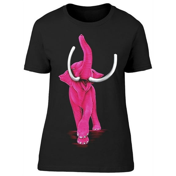 Pink Elephant T-Shirt Women -Image by Shutterstock, Female Large