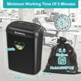 thumbnail image 6 of Cross Cut Paper Shredder,High-Performance,14-Sheet Capacity,6.6 Gallon Basket,P-4 Security-Jam Proof Heavy Duty Shredder for Home and Office, 6 of 9