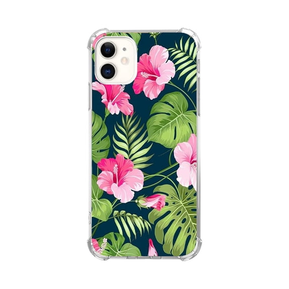 Flower Jungle Case for iPhone 12,Aesthetic Colourful Floral Plant Case for Men Women,Unique Soft TPU Bumper Case Cover
