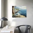 thumbnail image 4 of PRATYUS  European Town Canvas Wall Art - Italian Landscape Artwork Painting Reproduction Print for Living Room Bedroom 16x12in, 4 of 6