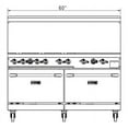 thumbnail image 6 of Dukers DCR60-6B24GM 60" Gas Range with Six (6) Open Burners & 24" Griddle, 6 of 9