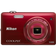 Nikon Coolpix S5200 16 Megapixel Compact Camera, Red