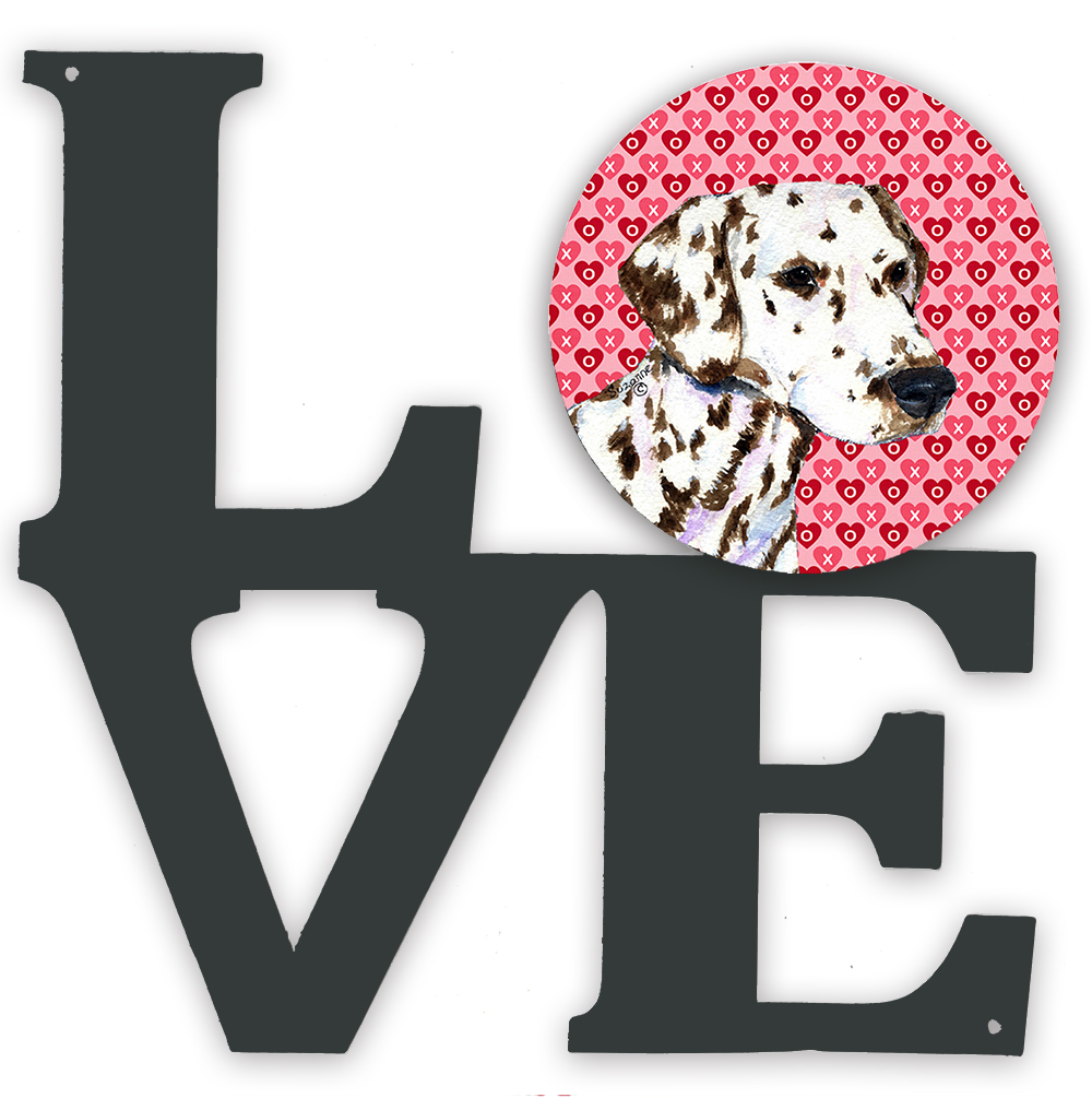 Dalmatian Hearts Love and Valentine's Day Portrait Metal Wall Artwork