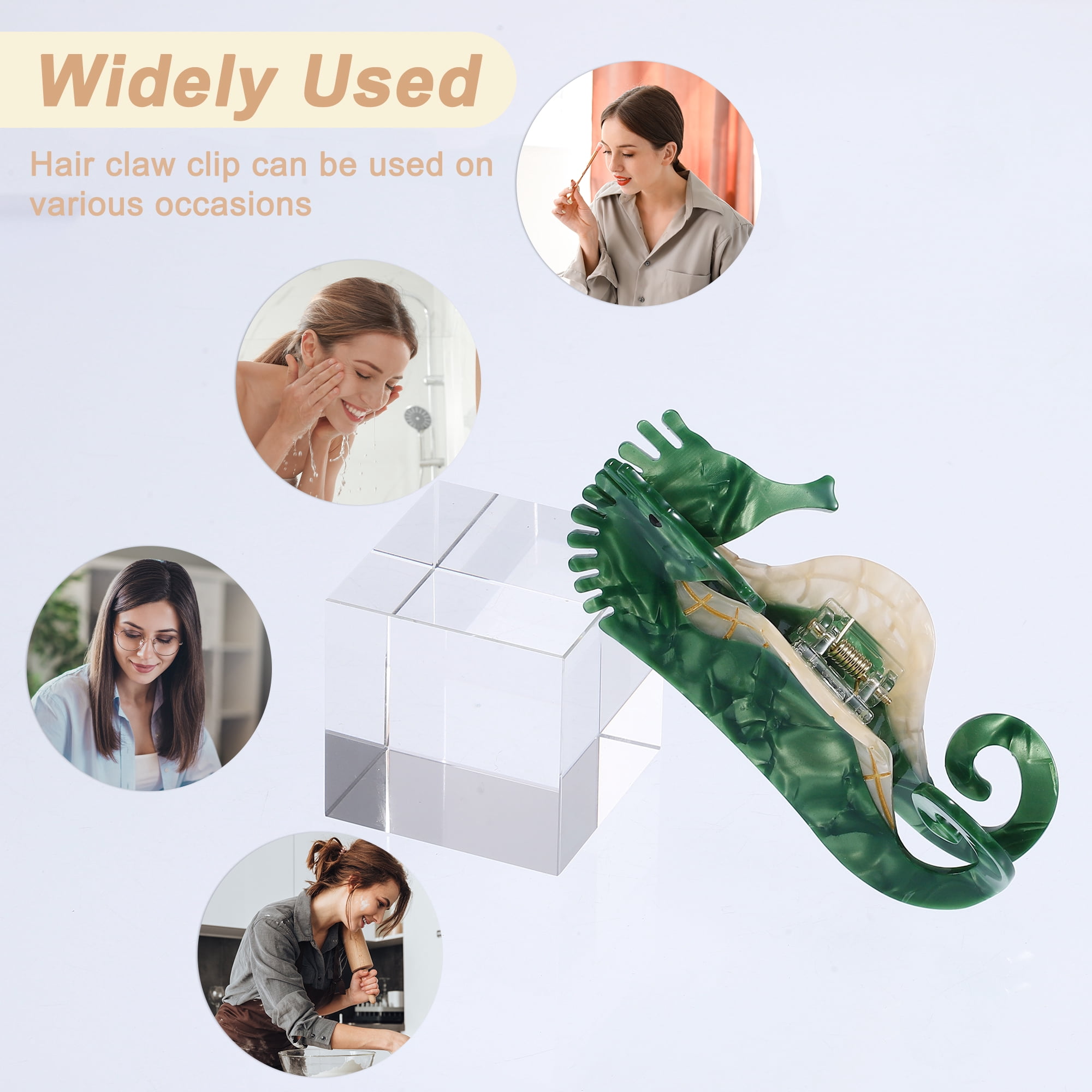Unique Bargains Hippocampus Claw Clip, Acetate Hair Clips, Funny Claw Clips for Women
