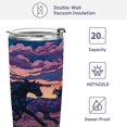 thumbnail image 4 of 20oz Stainless Steel Tumbler with Straw, Double Wall Insulated Travel Tumbler Wild Horses Running, 4 of 7