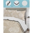 thumbnail image 4 of Quilts Twin-XL Size Bedding Set, Brown Beige Coastal Lightweight Quilted Comforter, Nautical Coral Starfish Shell Turtle Summer Soft Bedspread Coverlet with Pillow Covers for All Season, 68" x 98", 4 of 7