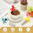 thumbnail image 4 of Uxcell 2 Pcs Cute Tea Infuser, Stainless Steel Loose Leaf Tea Steeper Filter with Silicone Handle Reusable Thin Pores Mesh Strainer Diffuser for Teacups Teapots Mugs, Sky Blue, 4 of 7
