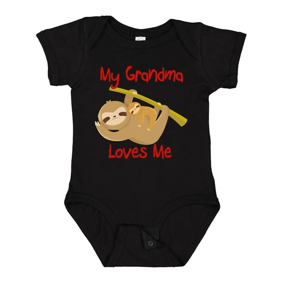 Inktastic My Grandma Loves Me Sloth Boys or Girls Baby Bodysuit