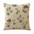 thumbnail image 1 of Funda de almohada acogedora con diseño de flores silvestres, romántica, con diseño de flores y hojas de la naturaleza, cuadrada (45 x 45 cm), 1 of 5