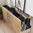 thumbnail image 4 of Black Marble Table Runner - 90 Inch Long, Kitchen Dining Table Runner Dresser Scarves, Grey Gold Texture Vintage Farmhouse Art Farmhouse Decor for Coffee Tables Wedding Party Banquet, 4 of 8